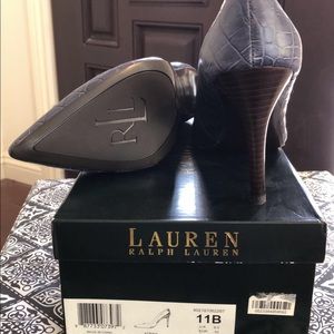Ralph Lauren crocodile leather heels